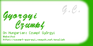 gyorgyi czumpf business card